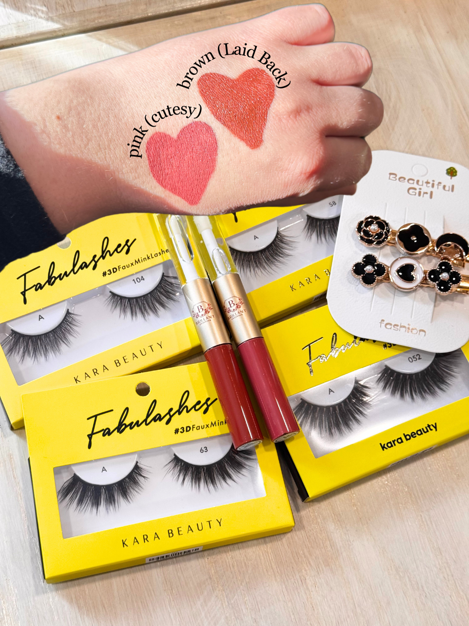 Ultimate Glam Bundle - 4 Pairs of 3D Faux Mink Lashes + Waterproof Lipsticks + FREE Hair Clip!